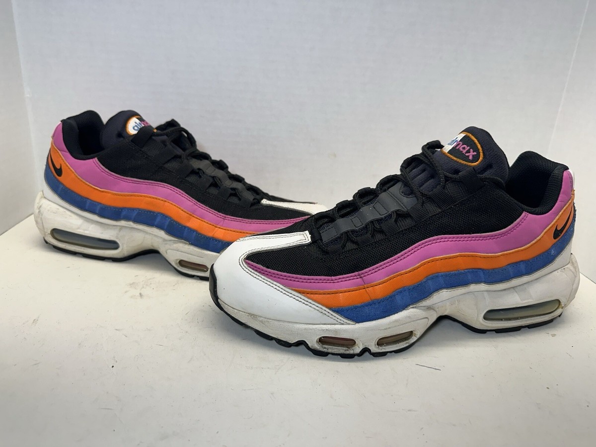 Nike Air Max 95 Multi Mens Sz 11 Shoes Black Colorful Low Top