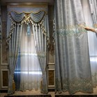 Custom European modern embroidery advanced grey cloth curtain valance C1755