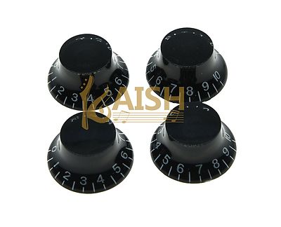 4x schwarz LP Gitarre Speed Knöpfe Top Mütze Glockenknöpfe passt Epiphone Les Paul