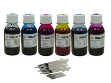 6x100ml refill ink for HP02 Photosmart C5140 C5150 C5180 C5185 C5185 C6180 C6185