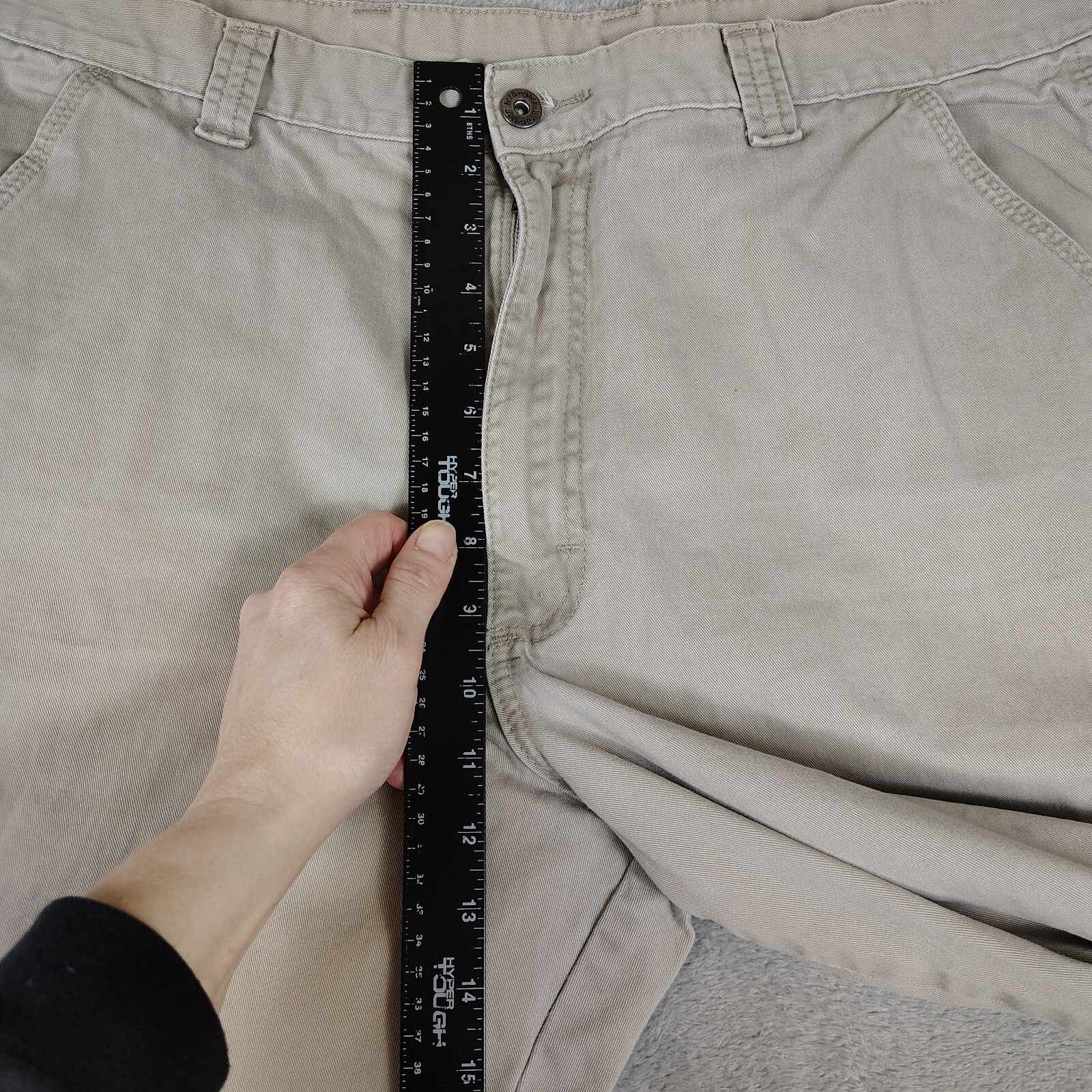 Wrangler Authentic Issue Mens Khaki Tan Work Pants Cargo 38X32 Stains* image 3