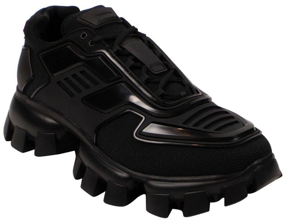 靴 PRADA CLOUD BUST THUNDER 37.5 Prada Cloudbust Thunder Knit Black Men's - 2EG293_3KZU_F0002