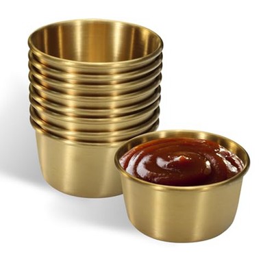 6 Stück 2 Unzen Edelstahl Dipp Saucenbecher, Mini Dip Schüsseln, Wiederverwendbar Metall7144