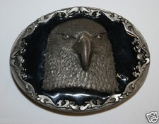 Vintage Black 3D Eagle Biker Motorcycle Solid Heavy Western Belt Buckle MINTY