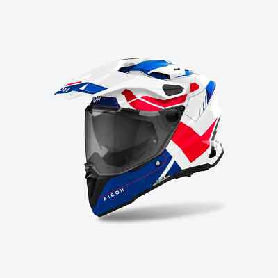 INTEGRALHELM AIROH COMMANDER 2 REVEAL BLAU ROT WEISS GLÄNZEND GRÖSSE M