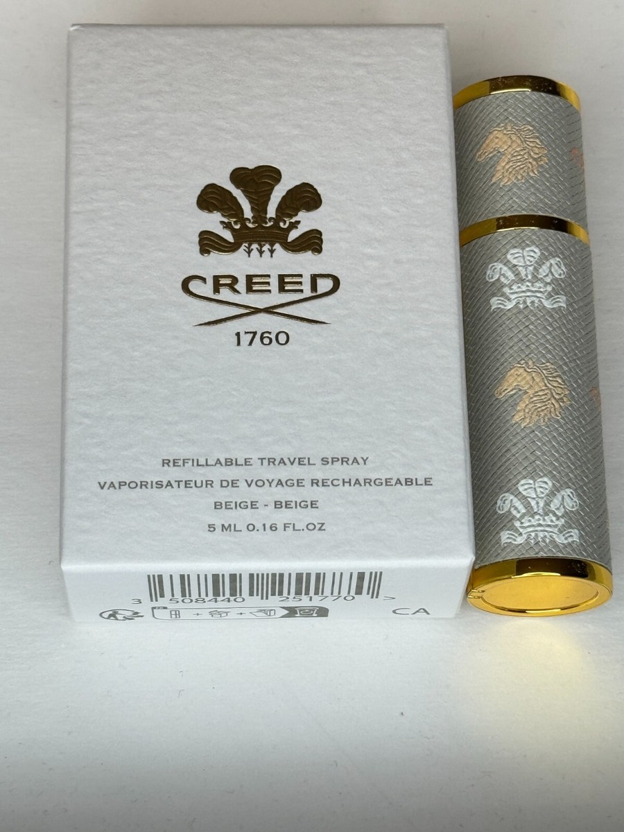 Creed Leather Travel Atomizer Beige Magnetic Cap 5ml/0.16 oz