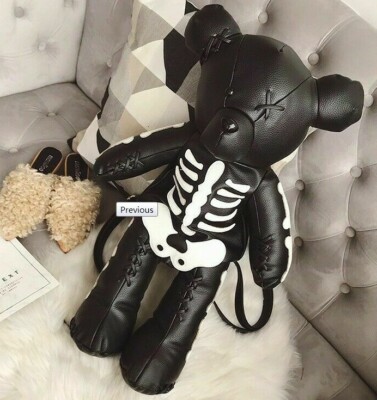 skeleton teddy bear backpack