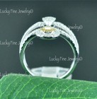 1.12 ct 18k White Gold Ladies Natural Yellow Diamond Ring Pear shape  — photo 6