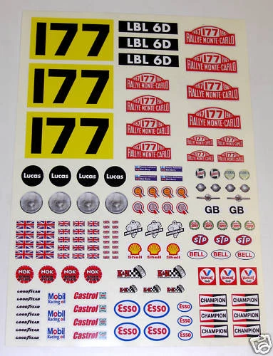 SCREENPRINTDIGITAL RC 10th Scala Mini Cooper Rally di Monte Carlo Adesivi Decalcomanie 177 Aaltonen
