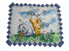 Vintage Classic Winnie The Pooh Butterfly Catching Piglet Pillow Sham RARE