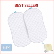 Bassinet Mattress Pad Cover Compatible with Halo BassiNest Swivel Sleeper, 2 Pac