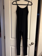 Fashion Nova Black Spaghetti Strap Jumpsuit Size M Brand New w/Tags