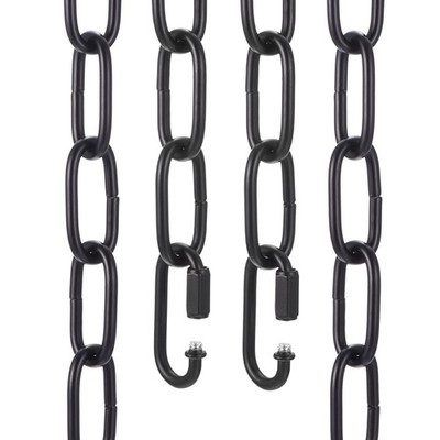 3ft 4mm Lighting Hanging Chain Chandelier with Quick Link Lock, Black