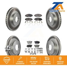 Coat Brake Rotors Semi-Metallic Pad Front Rear Kit For 14-15 Honda Civic Touring