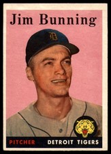 1958 Topps #115 Jim Bunning EX++ Excellent++ Tigers UER               ID:104209