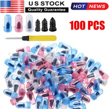 100Pcs Tire Repair Rubber Nails Tyre Puncture Repair Screws Kit w/Screwdriver US