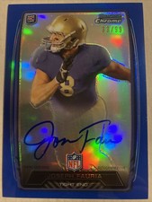 2013 Joseph Fauria Bowman Chrome BLUE 33/99 Rookie Auto RCRA-JFA
