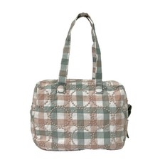 mina perhonen mina - Pink Green White Cotton Handbag