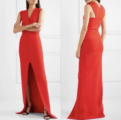 Solace London Ziva Red Crepe Gown