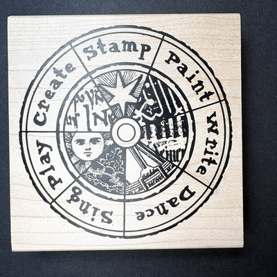 Stampers Anonymous Creative Spinner Interactive Paint Sing Collage Rubber Stamp