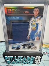 2019 Panini Prime Racing Clear Silhouettes Chase Elliott Gold 2/18 Jumbo Patch
