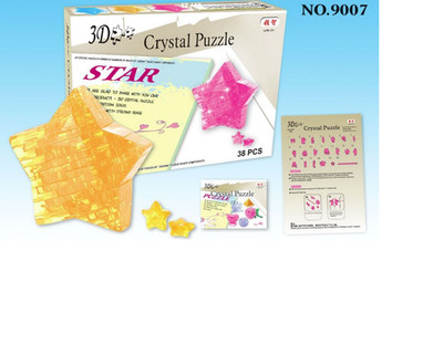 Kreatives Kristallstern Puzzle Dekoration 38 Teile Bausteine 2 Farben