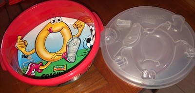 Vtg Spaghettios Bowl Franco-American Microwave Travel Bowl w Vent Tech Lid NEW
