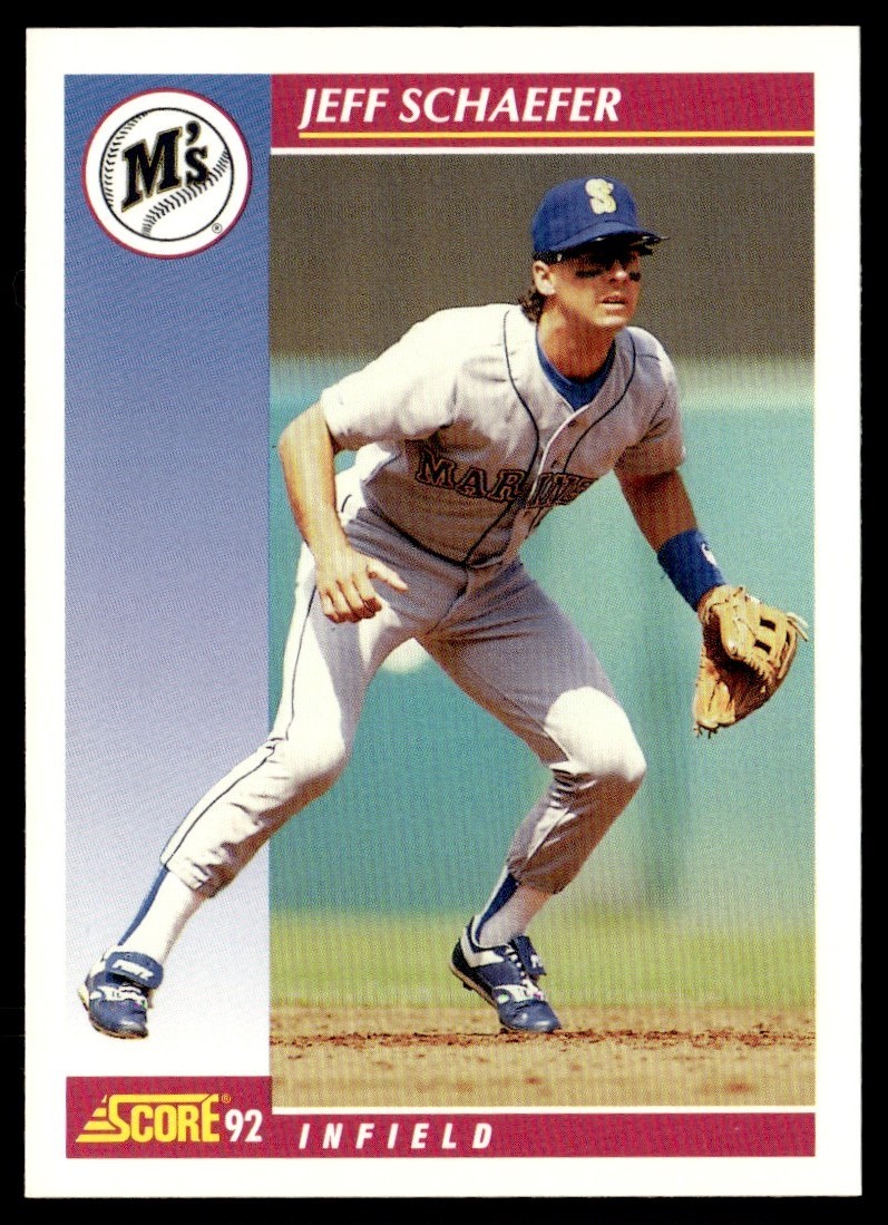 1992 Score Jeff Schaefer Seattle Mariners #629