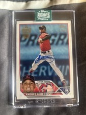 Topps 2024 Archives Signature Series Auto Andres Gimenez #575 Blue Jays /99