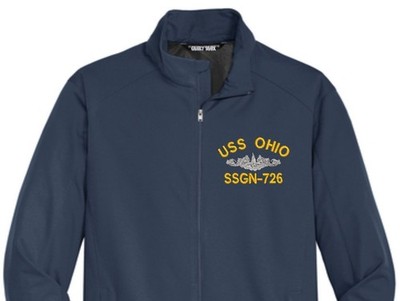 USS OHIO SSGN-726 Soft Shell Jacket.  New.  U.S. Navy. DOLPHINS