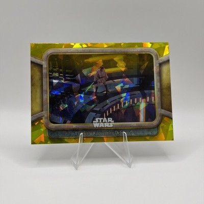 2024 Topps Chrome Sapphire Star Wars #91 THE SITH APPRENTICE DEFEATED! /75