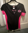 Harley Davidson Black & Pink Short Sleeve T Shirt Shirt Top Size S