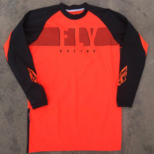 Fly Racing 2019 Windproof Jersey Small Orange/Black Motorbike Jersey Riding Top