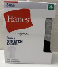 New Hanes 3-PACK Originals Crew Neck T Shirt Wicking Stretch Size 46-48 XL HB20
