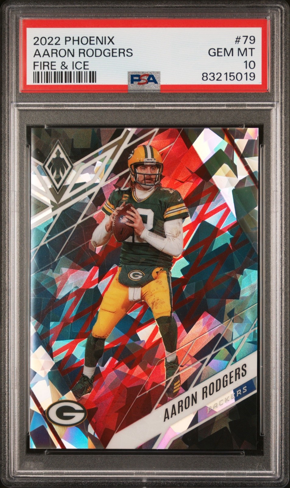 2022 Panini Phoenix - Aaron Rodgers #79 Fire & Ice Lazer 10/50 POP 3
