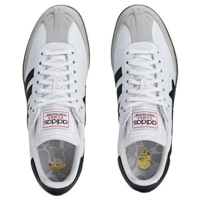Size 5 - BAPE x adidas Samba White Black Gum for sale online | eBay