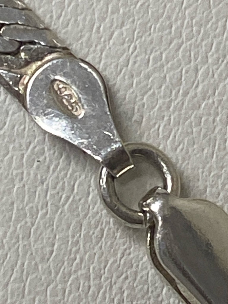 Silver Herringbone Necklace - image 3