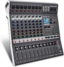 8 Channel Professional Audio Mixer Sound Board 99 Bit DSP Bluetooth USB PC DJ