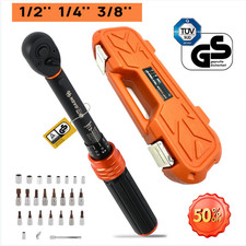 1/4" 1/2" 3/8" Drive Torque Wrench Ratchet Dual-Direction for Car, Motorcycle UK