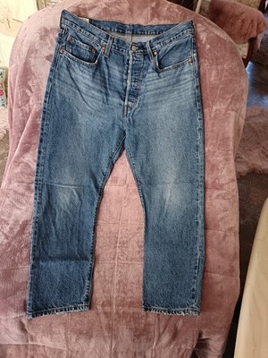 Damen Jeans Levis Ribcage Straight Ankle in W 32 L 29 Zustand Top Farbe Blau