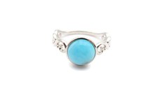Vintage Sterling Silver 925 Larimar Ring Size 7
