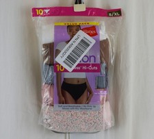 Hanes Womens 10 PACK Underwear Panties Moisture-Wicking Multicolor Size 8/XL