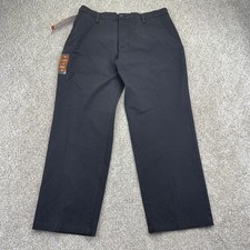 NEW Dockers Work Day Khaki Pants Mens Size 36x30 Black Flat Front