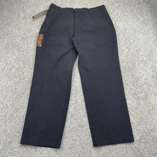 NEW Dockers Work Day Khaki Pants Mens Size 36x30 Black Flat Front
