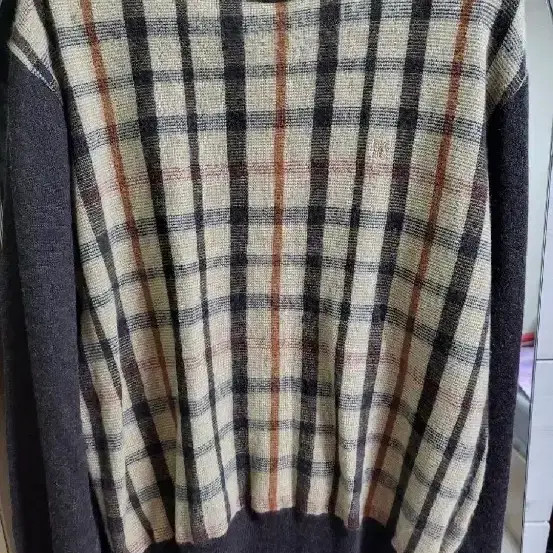 Checked Pattern Mock Neck Knit Sweater - Casual A… - image 2