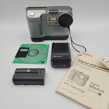 Sony Mavica MVC-FD83 Digital Camera Battery Charger Floppy Disc Manual WORKS