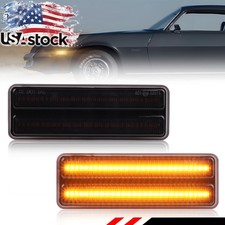 Smoked Amber Led Front Bumper Side Marker Lights For 1978-1981 Chevry Camaro Z28 Smoked Amber Led Front Bumper Side Marker Lights For 1978-1981 Chevry Camaro Z28