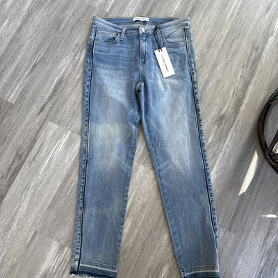 Nwt Flying Monkey Platinum Santa Monica Mid Rise Light Wash Denim Jeans Size 30