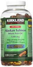 Kirkland Signature 100 Wild Alaskan Salmon Whole Fish Oil, 320 Softgels