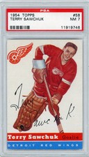 1954 Topps Terry Sawchuk #58 PSA 7